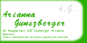arianna gunszberger business card